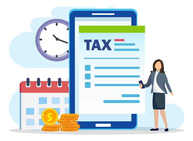 Paperless Tax Payment  Illustration