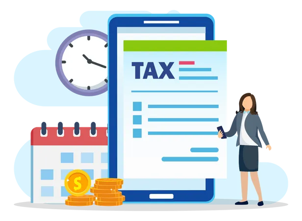 Paperless Tax Payment  Illustration