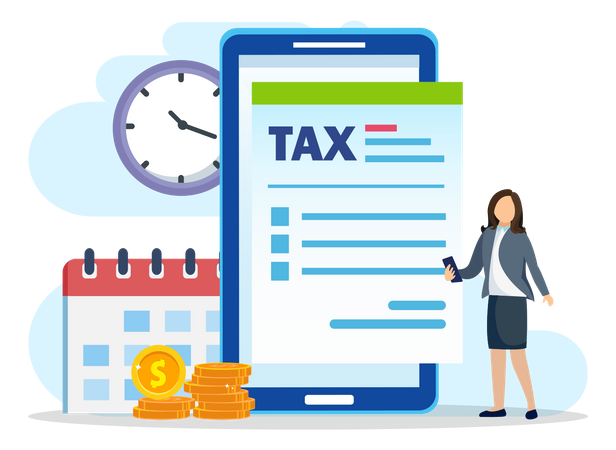 Paperless Tax Payment  Illustration