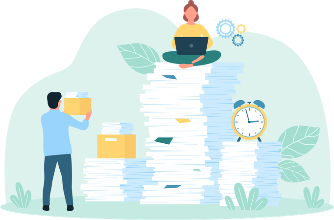 Paperwork Organization  Illustration