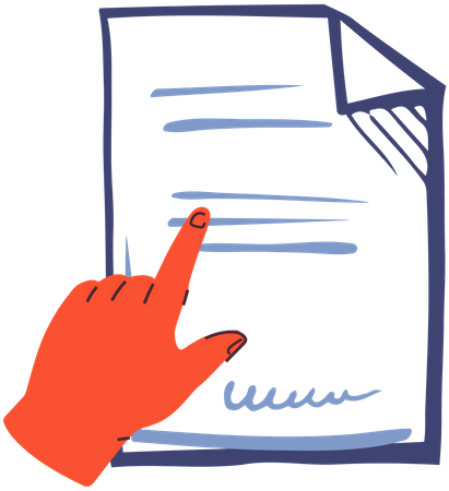 Papier contractuel  Illustration