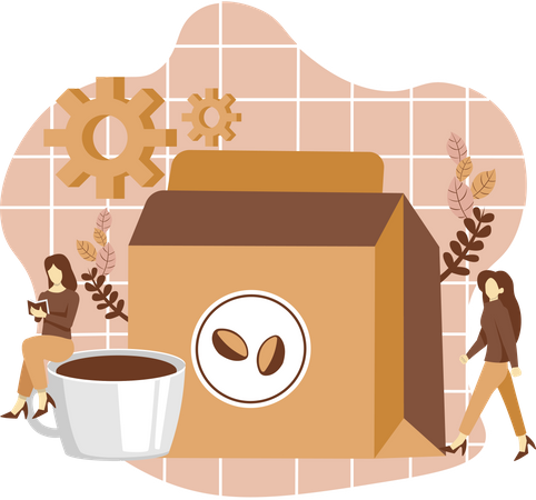 Paquet de café  Illustration
