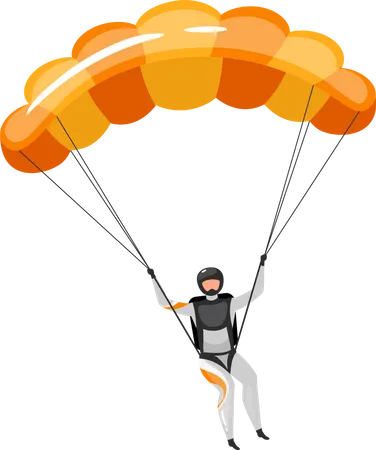 Parachuting Illustration