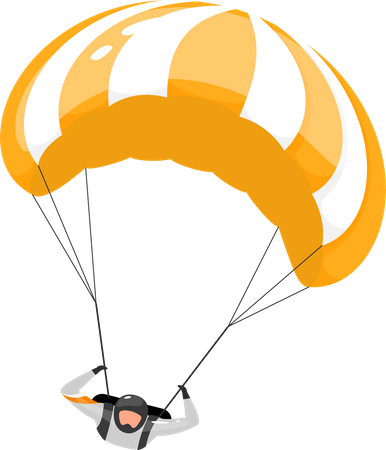 Parachuting Illustration