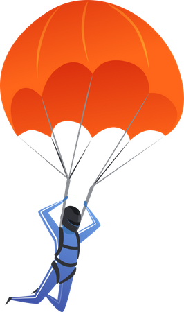 Parachuting  Illustration