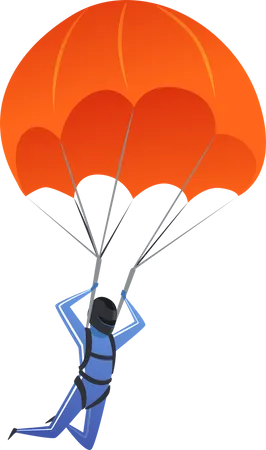 Parachuting  Illustration