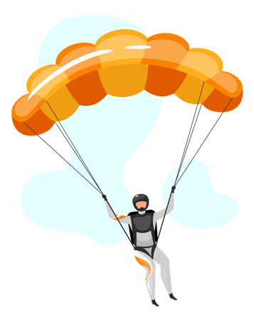 Parachuting  Illustration