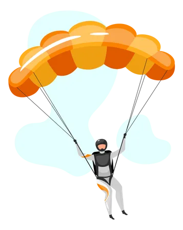 Parachuting  Illustration