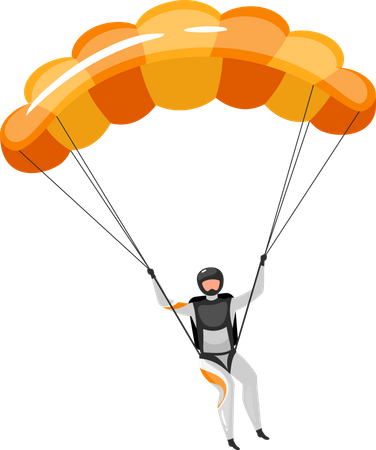 Parachuting  Illustration