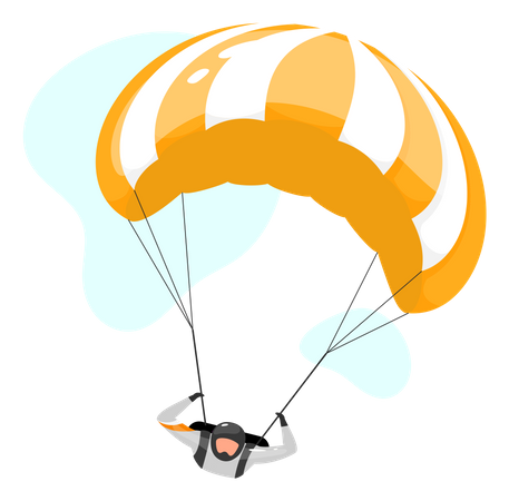 Parachuting  Illustration