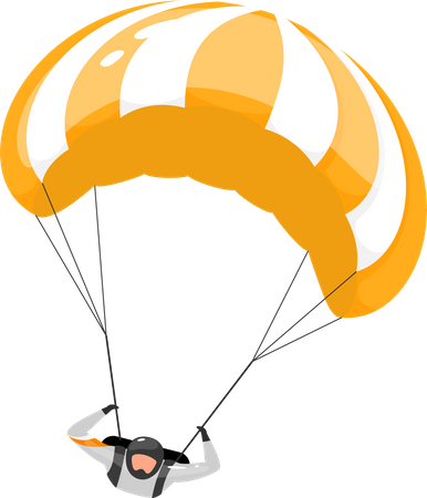 Parachuting  Illustration