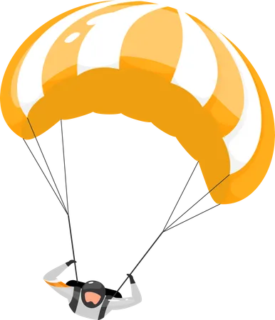 Parachuting  Illustration