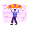 illustrations for paragliding