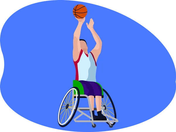 Paralympic Basketball player  Illustration