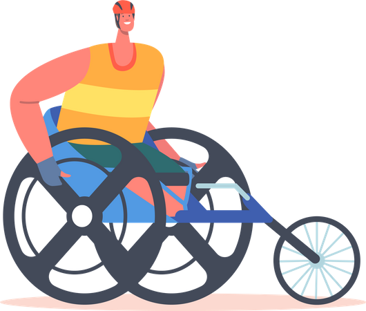 Paralympic Racing Wheelchair  Illustration