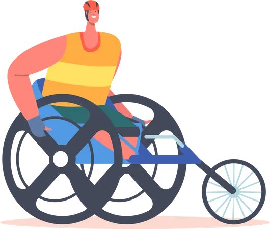 Paralympic Racing Wheelchair  Illustration