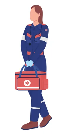 Paramedic woman Illustration