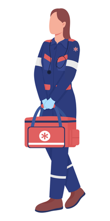 Paramedic woman  Illustration