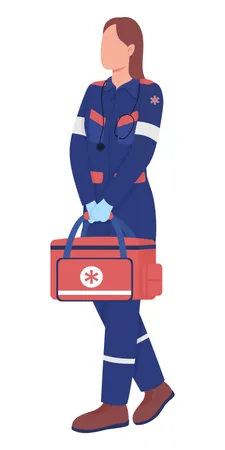 Paramedic woman  Illustration