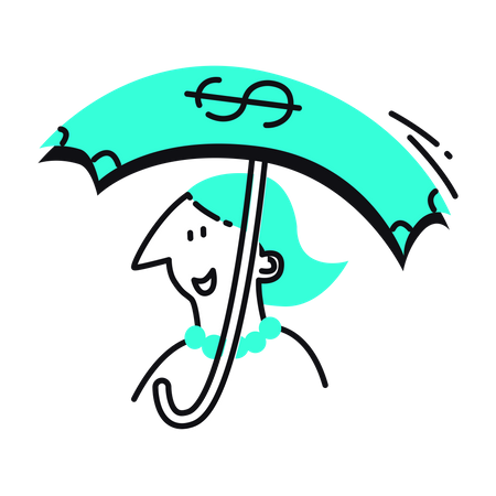 Parapluie d'argent  Illustration