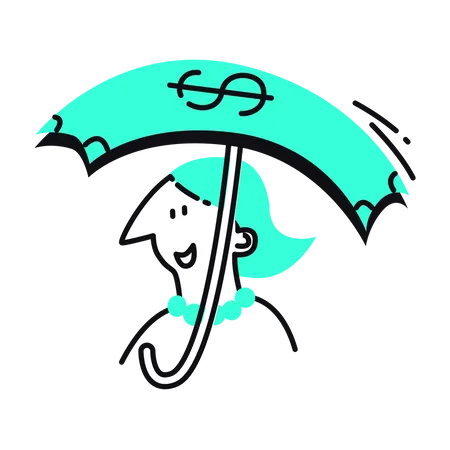 Parapluie d'argent  Illustration