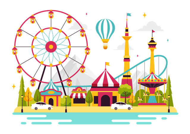 Parc d'attractions  Illustration