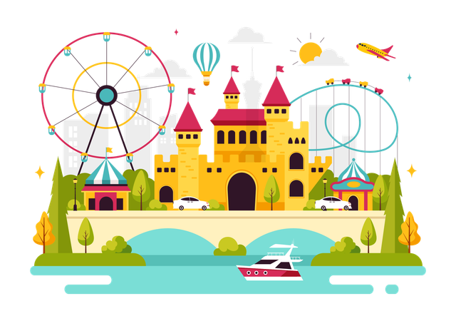 Parc d'attractions  Illustration