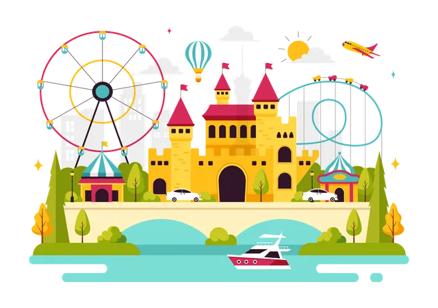 Parc d'attractions  Illustration