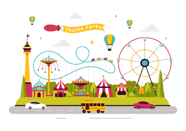 Parc d'attractions  Illustration