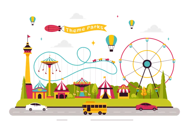 Parc d'attractions  Illustration