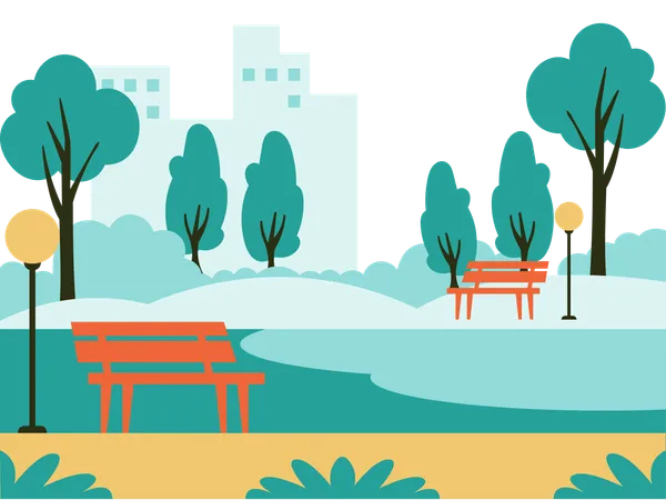 Parc de ville  Illustration