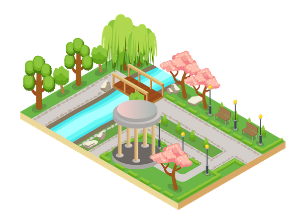 Parc de ville  Illustration