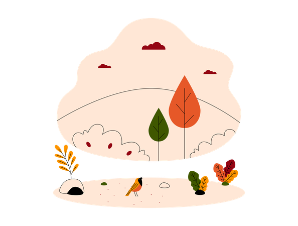 Parc d'automne  Illustration