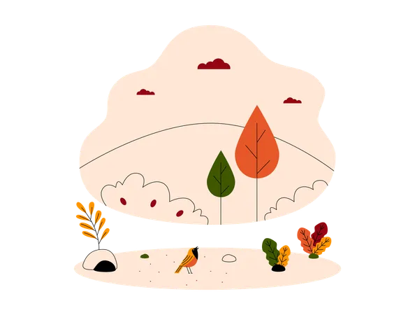 Parc d'automne  Illustration