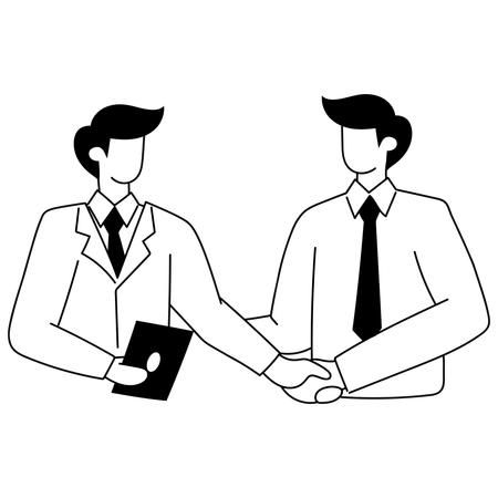 Parceiros de negócios estão finalizando acordo  Ilustração