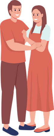 Parceiros sorridentes  Ilustração
