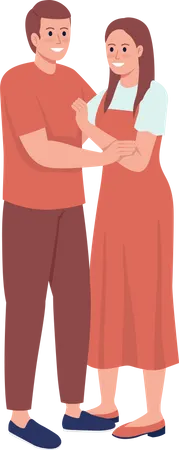 Parceiros sorridentes  Ilustração