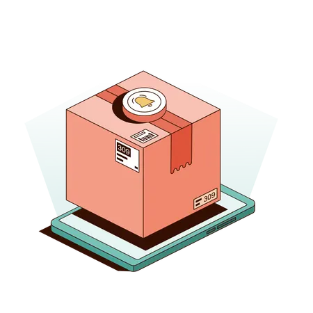 Parcel Arrival Notification  Illustration