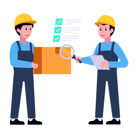 Parcel Checking  Illustration