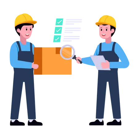 Parcel Checking  Illustration