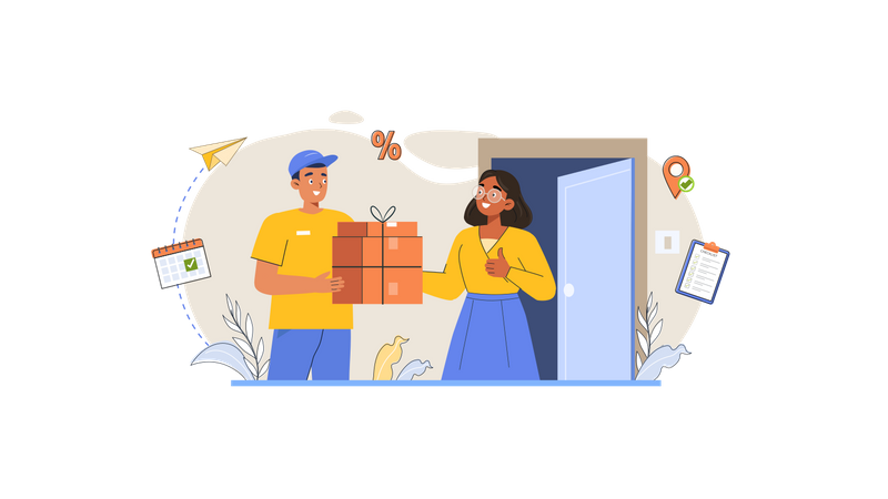 Parcel Delivery Illustration