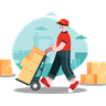 illustrations of parcel delivery service