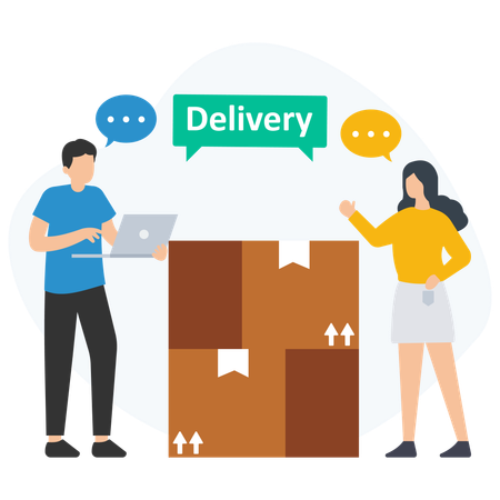 Parcel delivery service  Illustration