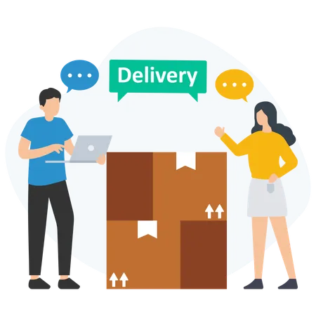 Parcel delivery service  Illustration