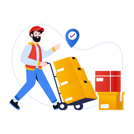 Parcel Distribution  Illustration