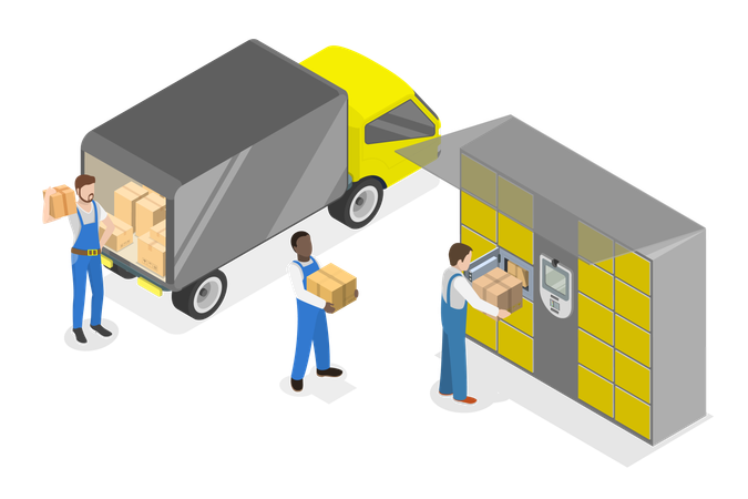 Parcel Locker  Illustration