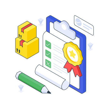 Parcel Quality Checklist  Illustration