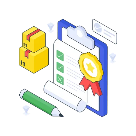 Parcel Quality Checklist  Illustration