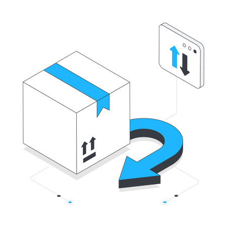 Parcel Return  Illustration