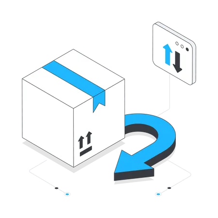 Parcel Return  Illustration